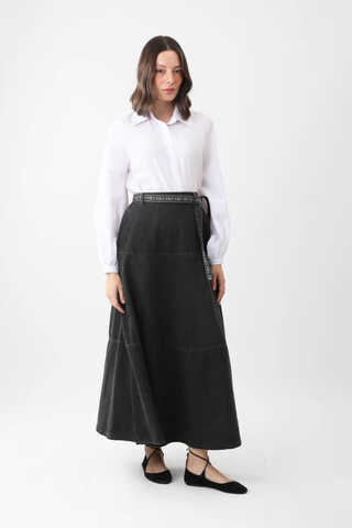 Akel Denim Etek Siyah - 14