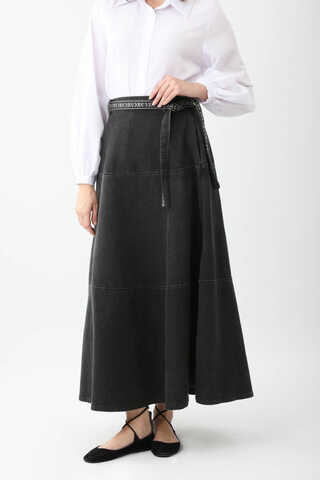 Akel Denim Etek Siyah - 15