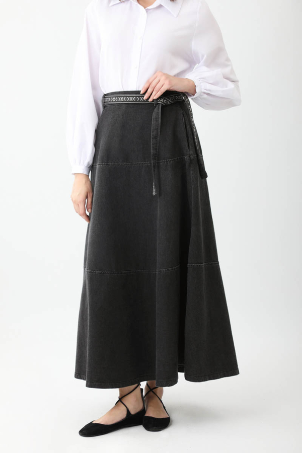 Akel Denim Etek Siyah - 15