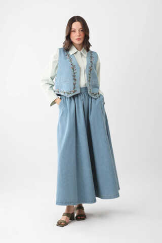 Alçiçek Denim Takım Açık Mavi - 2