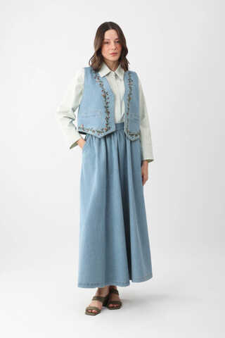 Alçiçek Denim Takım Açık Mavi - 3