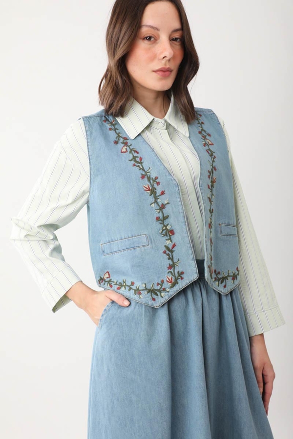 Alçiçek Denim Takım Açık Mavi - 6