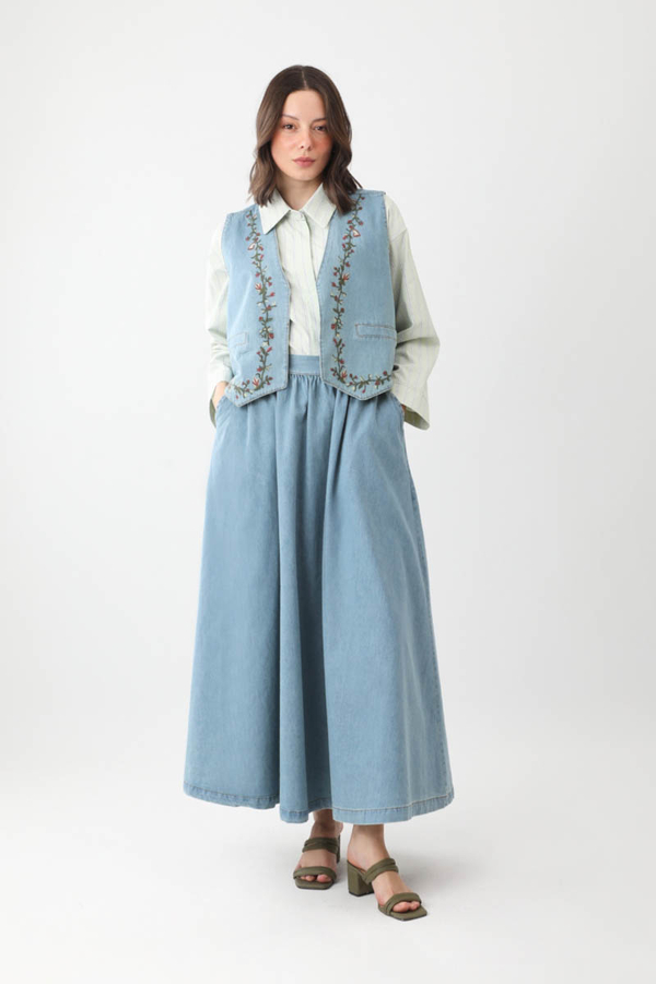 Alçiçek Denim Takım Açık Mavi 