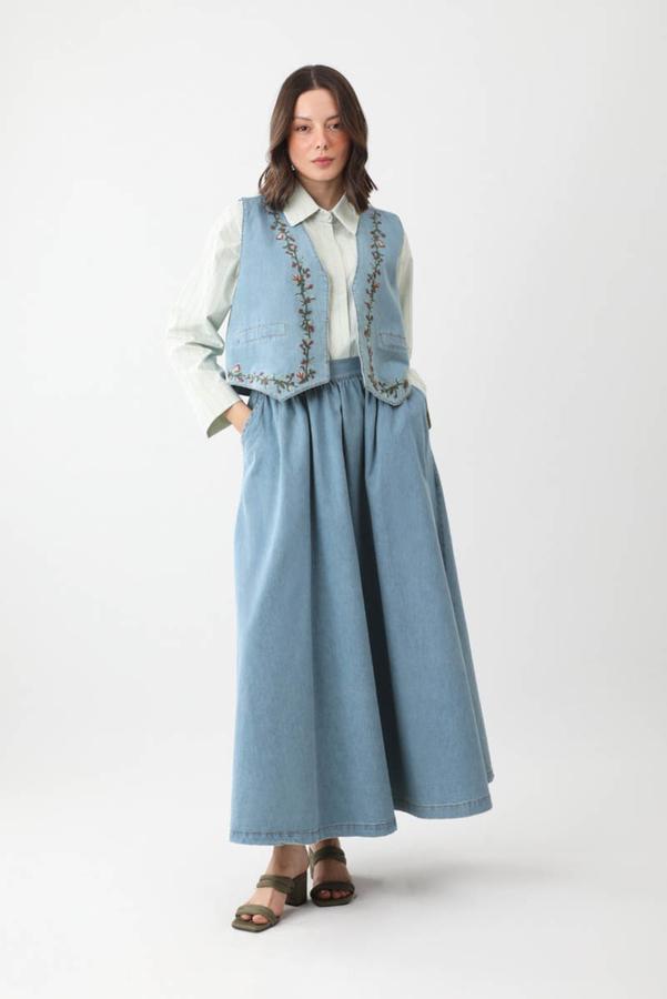 Alçiçek Denim Takım Açık Mavi - 2