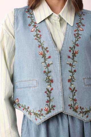 Alçiçek Denim Takım Açık Mavi - 5