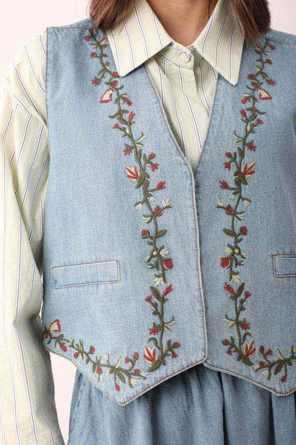 Alçiçek Denim Takım Açık Mavi - 5