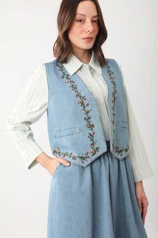 Alçiçek Denim Takım Açık Mavi - 6