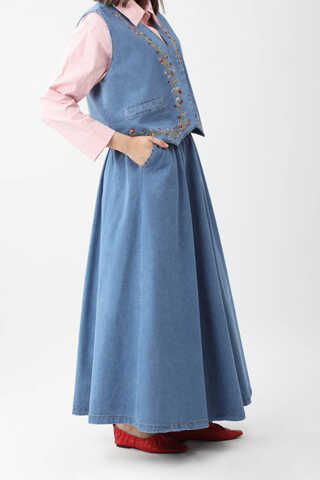 Alçiçek Denim Takım Koyu Mavi - 6