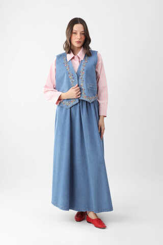 Alçiçek Denim Takım Koyu Mavi - 3