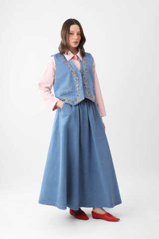 Alçiçek Denim Takım Koyu Mavi - 4