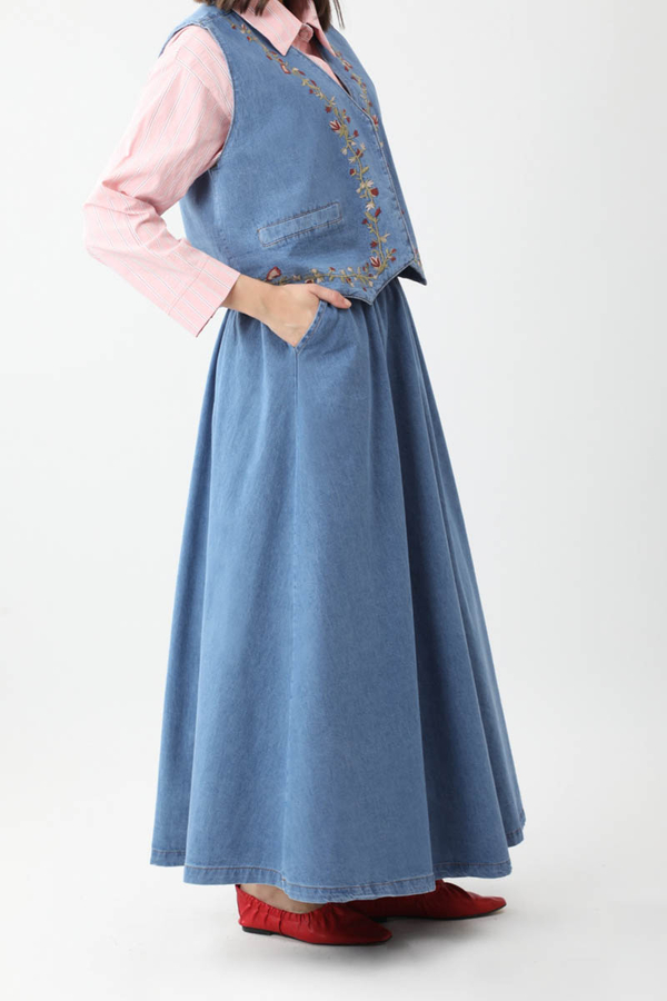 Alçiçek Denim Takım Koyu Mavi - 6