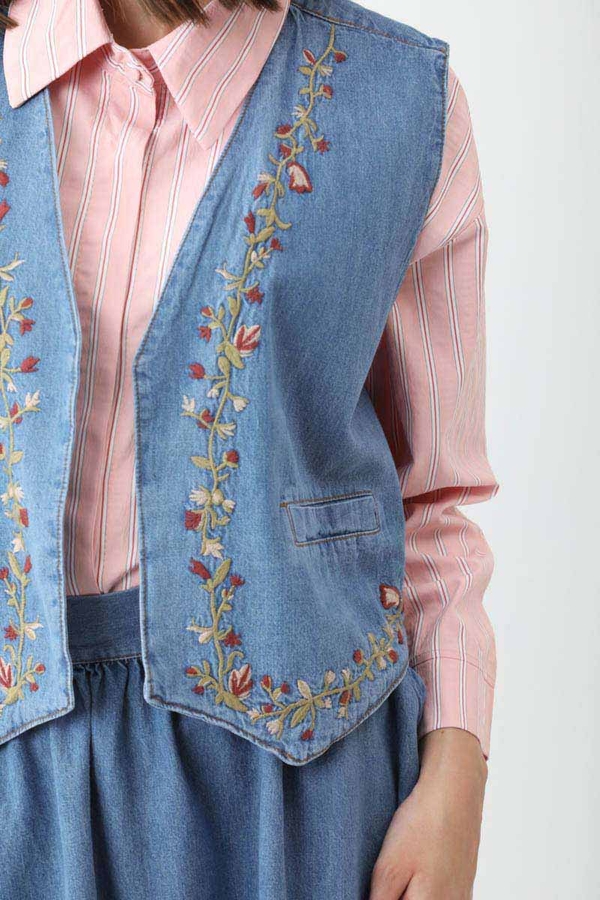 Alçiçek Denim Takım Koyu Mavi - 9