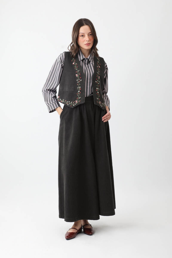 Alçiçek Denim Takım Siyah - 2