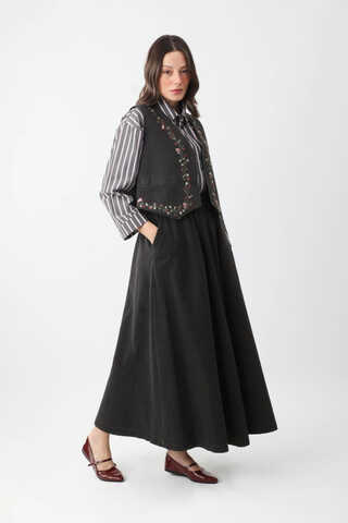 Alçiçek Denim Takım Siyah - 5