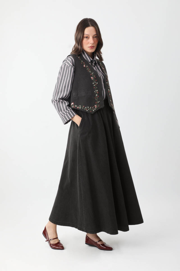 Alçiçek Denim Takım Siyah - 5