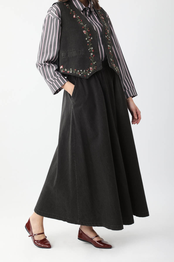 Alçiçek Denim Takım Siyah - 7