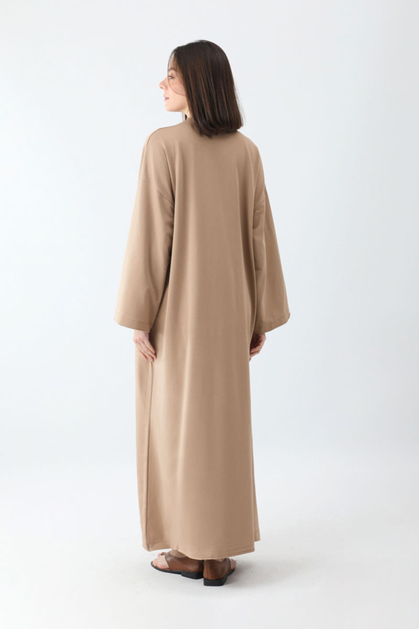 Anadolu Desen Baskılı Sweat Elbise Camel - 8