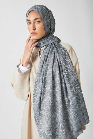 Anadolu Desen Şal Açık Gri - 1