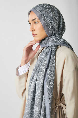 Anadolu Desen Şal Açık Gri - 3