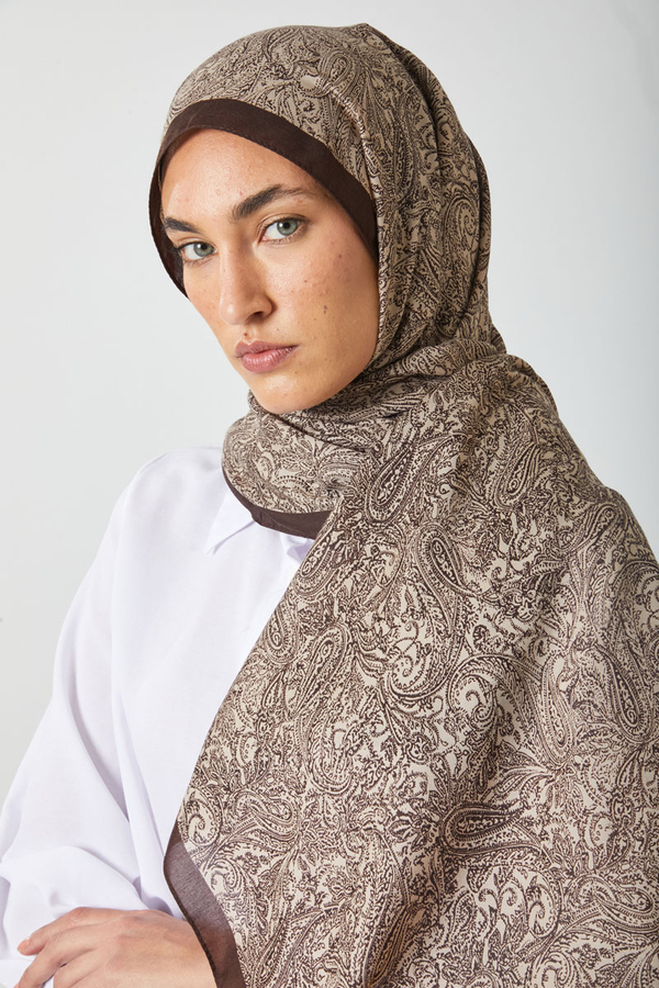 Anadolu Desen Şal Kahverengi - 1