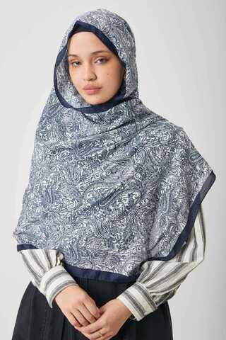 Anadolu Desen Şal Lacivert - 1