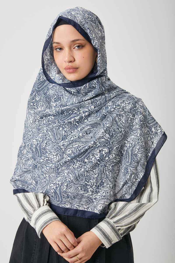 Anadolu Desen Şal Lacivert - 1