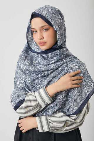 Anadolu Desen Şal Lacivert - 5