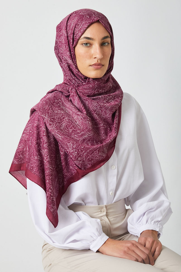 Anadolu Desen Şal Mürdüm - 2