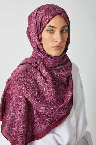 Anadolu Desen Şal Mürdüm - 1