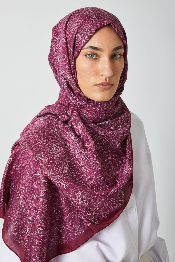 Anadolu Desen Şal Mürdüm 