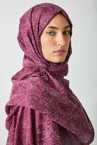 Anadolu Desen Şal Mürdüm - 3