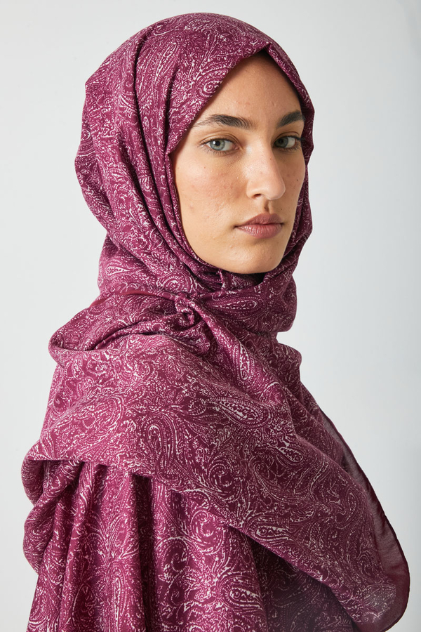 Anadolu Desen Şal Mürdüm - 3