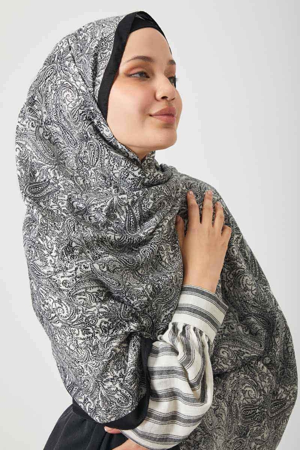 Anadolu Desen Şal Siyah - 10
