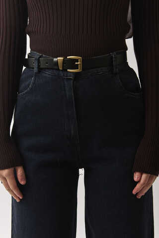 Antique Buckle Belt Black - 3