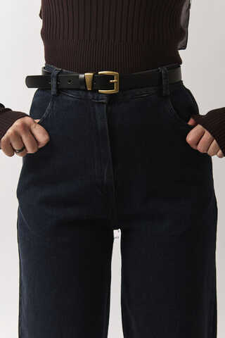 Antique Buckle Belt Black - 4