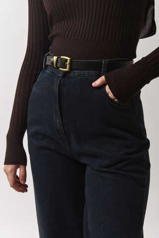 Antique Buckle Belt Black - 1