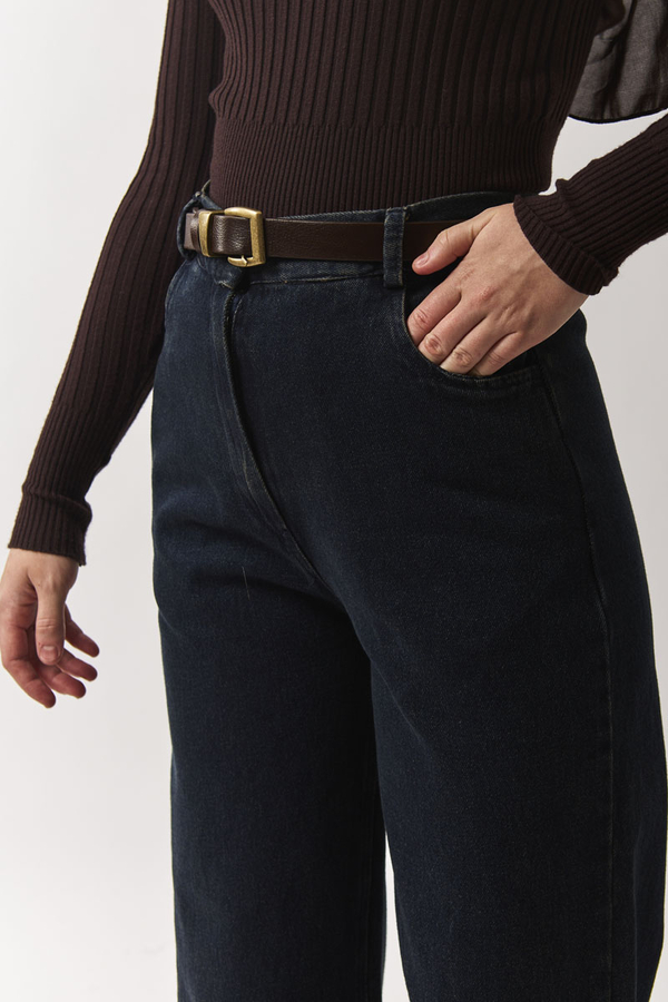 Antique Buckle Belt Brown - 3