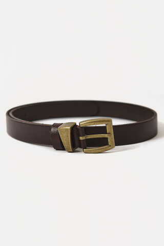 Antique Buckle Belt Brown - 7