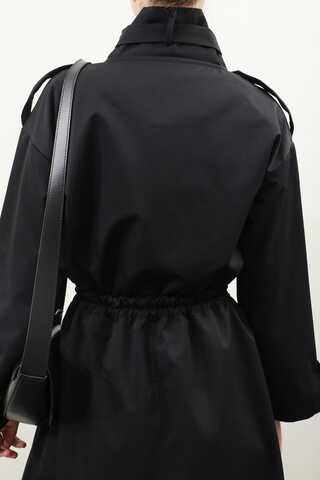 Apolet Detaylı Etek Takım Siyah - 13