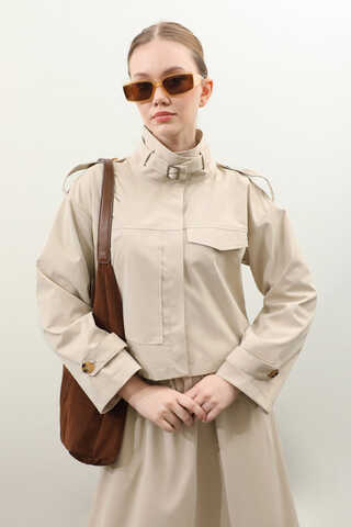 Apolet Detaylı Etek Takım Taş - 9