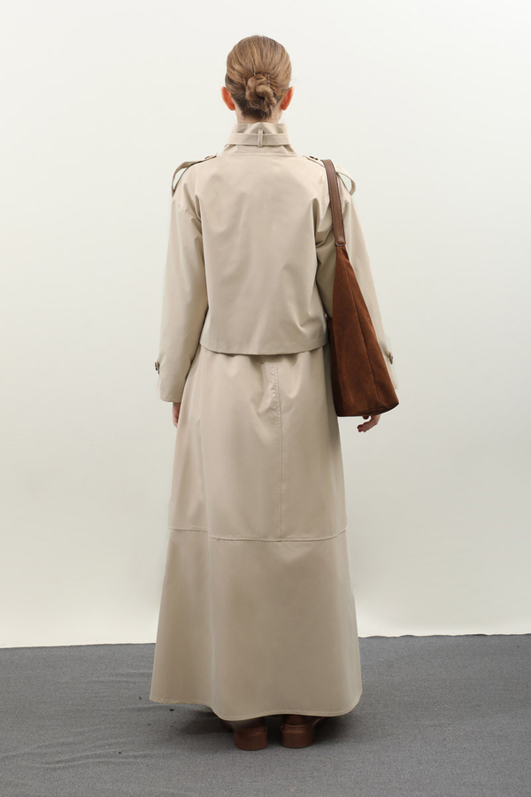 Apolet Detaylı Etek Takım Taş - 19