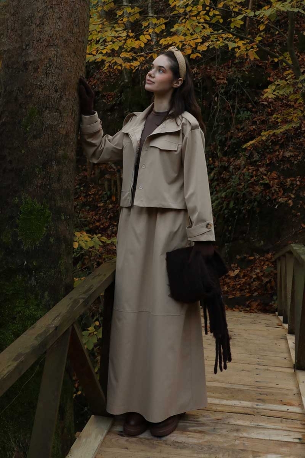 Apolet Detaylı Etek Takım Taş - 2