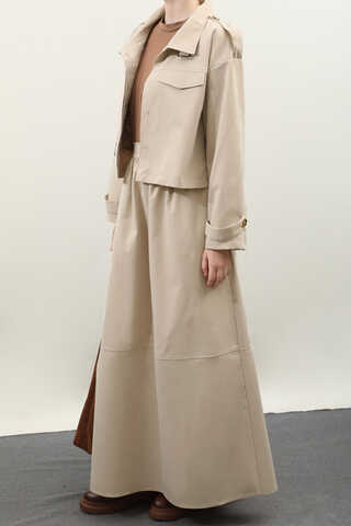 Apolet Detaylı Etek Takım Taş - 13