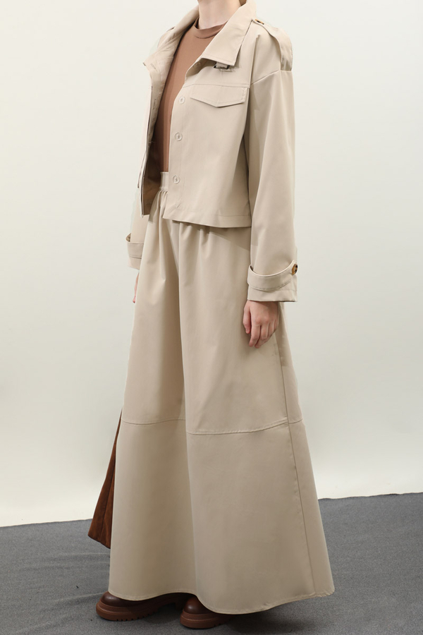 Apolet Detaylı Etek Takım Taş - 13