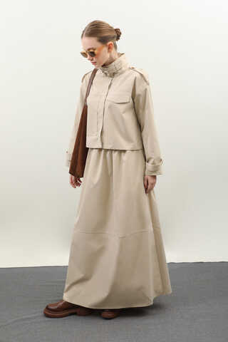 Apolet Detaylı Etek Takım Taş - 15