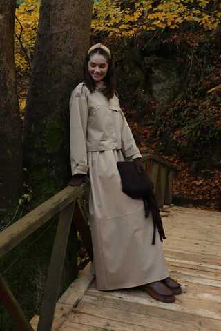 Apolet Detaylı Etek Takım Taş - 3