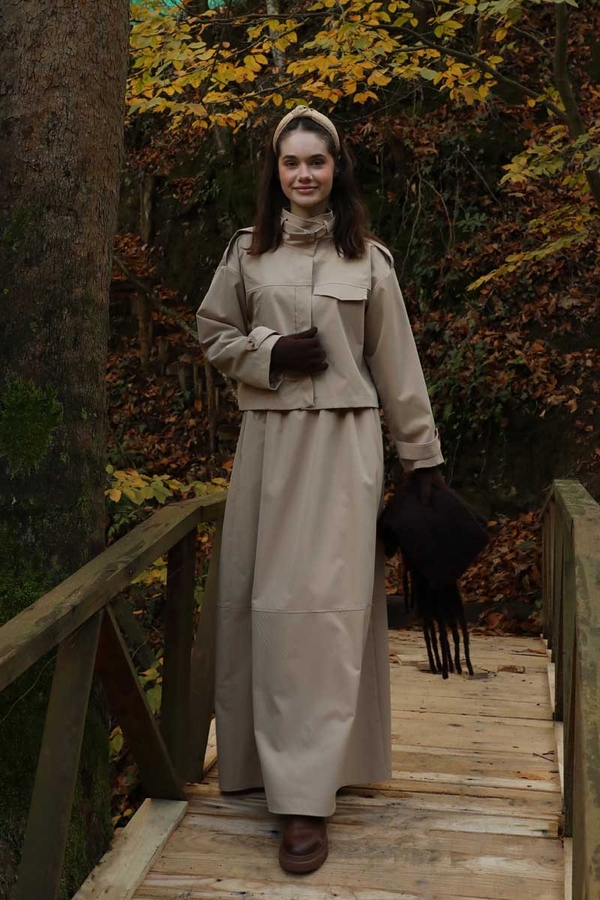 Apolet Detaylı Etek Takım Taş - 4