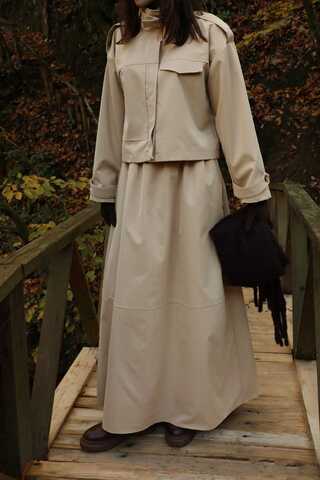 Apolet Detaylı Etek Takım Taş - 8