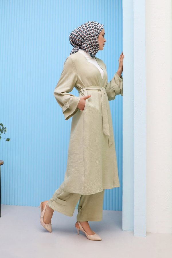 Apolet Detaylı Kuşaklı Takım Taş - 3