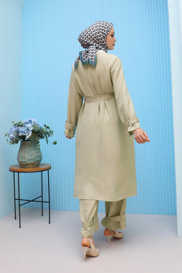 Apolet Detaylı Kuşaklı Takım Taş - 8